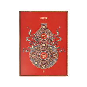 Cuadro de Calabaza Pintado <span class=keywords><strong>a</strong></span> Mano con Colores de Alta Temperatura, Estilo Zen, Arte de Escritorio, Decoración Tradicional de Bendición para el Hogar y la Tienda, Amuleto de Buena Suerte - Product Image 2