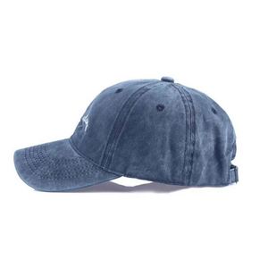 Casquettes de baseball vintage en coton non structuré à 6 panneaux avec boucle métallique, logo brodé personnalisé, effet délavé et vieilli, style Dad Hat, vente en gros - Product Image 5
