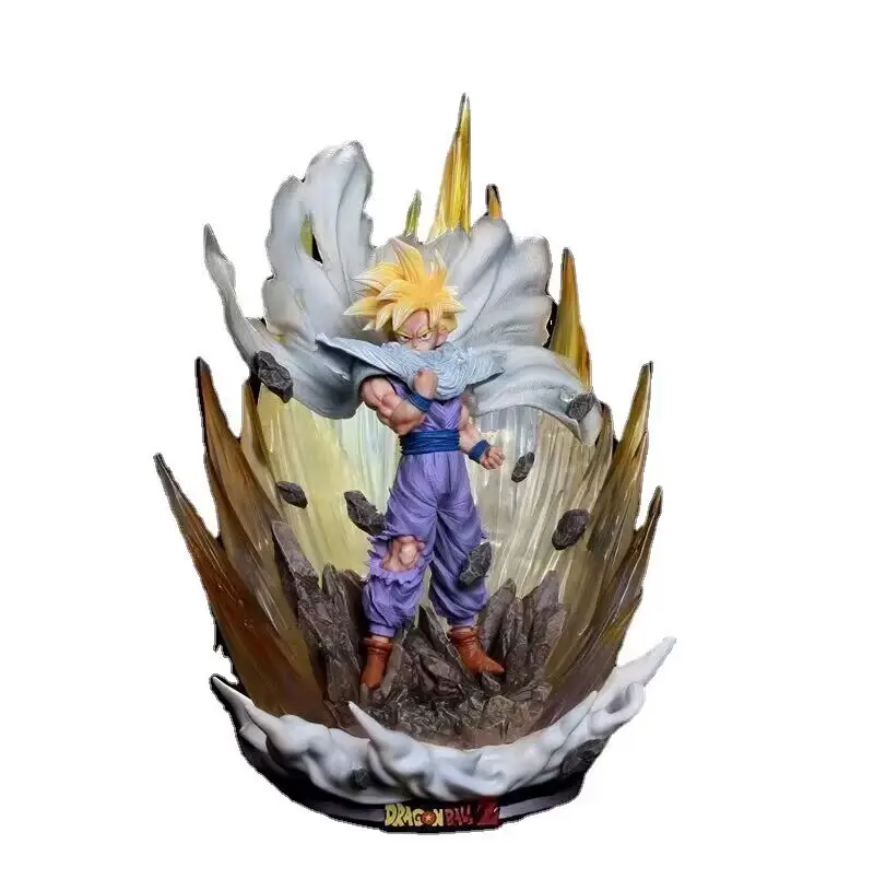 Venta al por mayor 41cm de altura puede brillar PVC GK YOYO Goku capa efecto especial versión animación figura de acción modelo