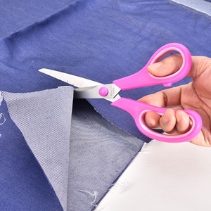 Stainless Steel Household Scissors Pink Straight Head Versatile Craft Office Tailor Use - Product Image 2