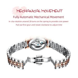 CHENXI 8848 Women Automatic Mechanical <strong>Watch</strong> Top Brand Luxury Stainless Steel <strong>Diamantes</strong> Waterproof Wrist <strong>Watch</strong> Ladies Skeleton - Product Image 2