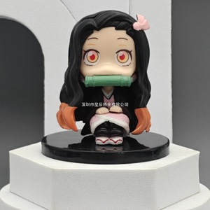 หุ่นสังหารปีศาจ kimetsu NO yaiba รุ่น Q tanjiro กล่องตุ๊กตา zenitsu blines Gacha พร้อมธีมหุ่นยนต์ - Product Image 1