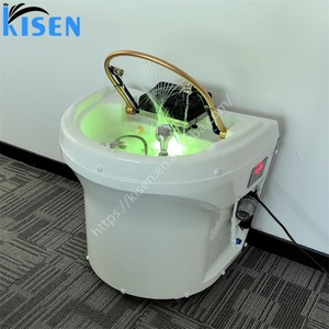 Kisen - Lavabo Portátil de Plástico para Champú con Tanque de Agua, Lavabo Blanco para el Cabello y Accesorios de Estilismo para Uso en Salones de Belleza - Product Image 2