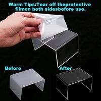 Support de présentation en acrylique transparent sur mesure, imprimé en sérigraphie, épaisseur 3 mm/5 mm, logo personnalisé pour support à cupcakes et desserts