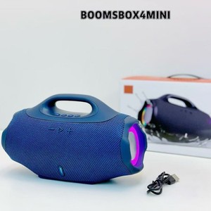 BOOMSBOX4 MINI LED RGB, haut-parleur sans fil BT 5.3 avec poignée en plastique, étanche, portable, caisson de basses extérieur, système audio, sortie 100-300W - Product Image 2