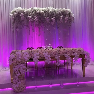 MSFAME Arch Stand <strong>Artificial</strong> <strong>Flowers</strong> <strong>Table</strong> Runner Wedding <strong>Flower</strong> Centerpiece - Product Image 4
