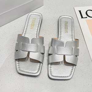 Sandali da <span class=keywords><strong>Donna</strong></span> di Alta Qualità con Punta Quadrata, Cinturino Singolo, Suola Piatta Antiscivolo, Ciabatte da Spiaggia, <span class=keywords><strong>Scarpe</strong></span> da <span class=keywords><strong>Donna</strong></span>, Infradito - Product Image 6