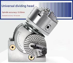 Testa Divisoria <span class=keywords><strong>Universale</strong></span> con Mandrino da 100mm, Testa Divisoria a 3 Griffe per Fresatura, Testa Divisoria Semi-<span class=keywords><strong>Universale</strong></span> ad Alta Precisione - Product Image 1