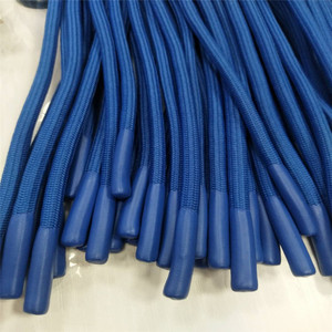Bán buôn bện dây thừng <span class=keywords><strong>Polyester</strong></span> dây rút cho Hoodies đầy màu sắc mềm may vòng dây rút Silicone nhúng - Product Image 2
