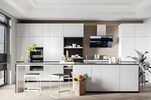 ตู้เมลามีนเนื้อเทาสำหรับห้องครัวเฟอร์นิเจอร์ครัวดีไซน์แบบกำหนดเอง - Product Image 4