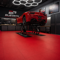 Dalles de sol de garage modulaires en PVC robustes de 7 mm, antidérapantes, résistantes à l'usure, imperméables, à clipser, modernes, pour intérieur automobile