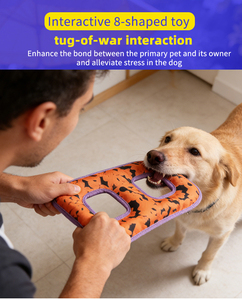 8 Shape Dog Chew Tug <b>Toy</b> Durable Cotton Puncture Resistant Fabric <b>Interactive</b> <b>Pet</b> <b>Toy</b> - Product Image 2