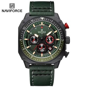 Mới Đến Nf8057 Thương Hiệu Hàng Đầu Naviforce Đồng Hồ Cho Nam Giới Thời Trang Da Đồng Hồ Đeo Tay Chronograph Nhỏ Ba Quay Số Thạch Anh Đồng Hồ - Product Image 1