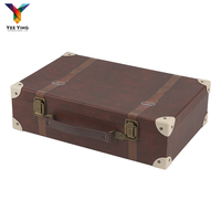 Boîte cadeau en papier en forme de valise, design personnalisé, avec poignée en métal, boîte en carton en forme de valise