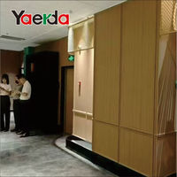 Panel de Pared WPC con Acabado de Madera para Vestíbulo de Ascensor, Panel Compuesto de Madera y Plástico, Resistente al Fuego e Impermeable, para Decoración de Pasillos de Apartamentos