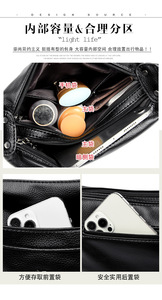 Bolsos cruzados informales con múltiples bolsillos para mujer, bolsos y carteras de diseñador de cuero PU suave de alta calidad, bolsos para mujer - Product Image 2