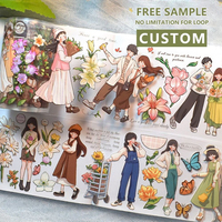 Fabricant de ruban décoratif PET personnalisé découpé sur mesure avec des personnages de filles mignonnes pour scrapbooking