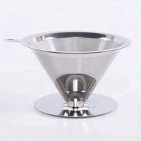 Filtre à café personnalisé en acier inoxydable 304, filtre conique réutilisable, filtre à café goutte à goutte de qualité alimentaire
