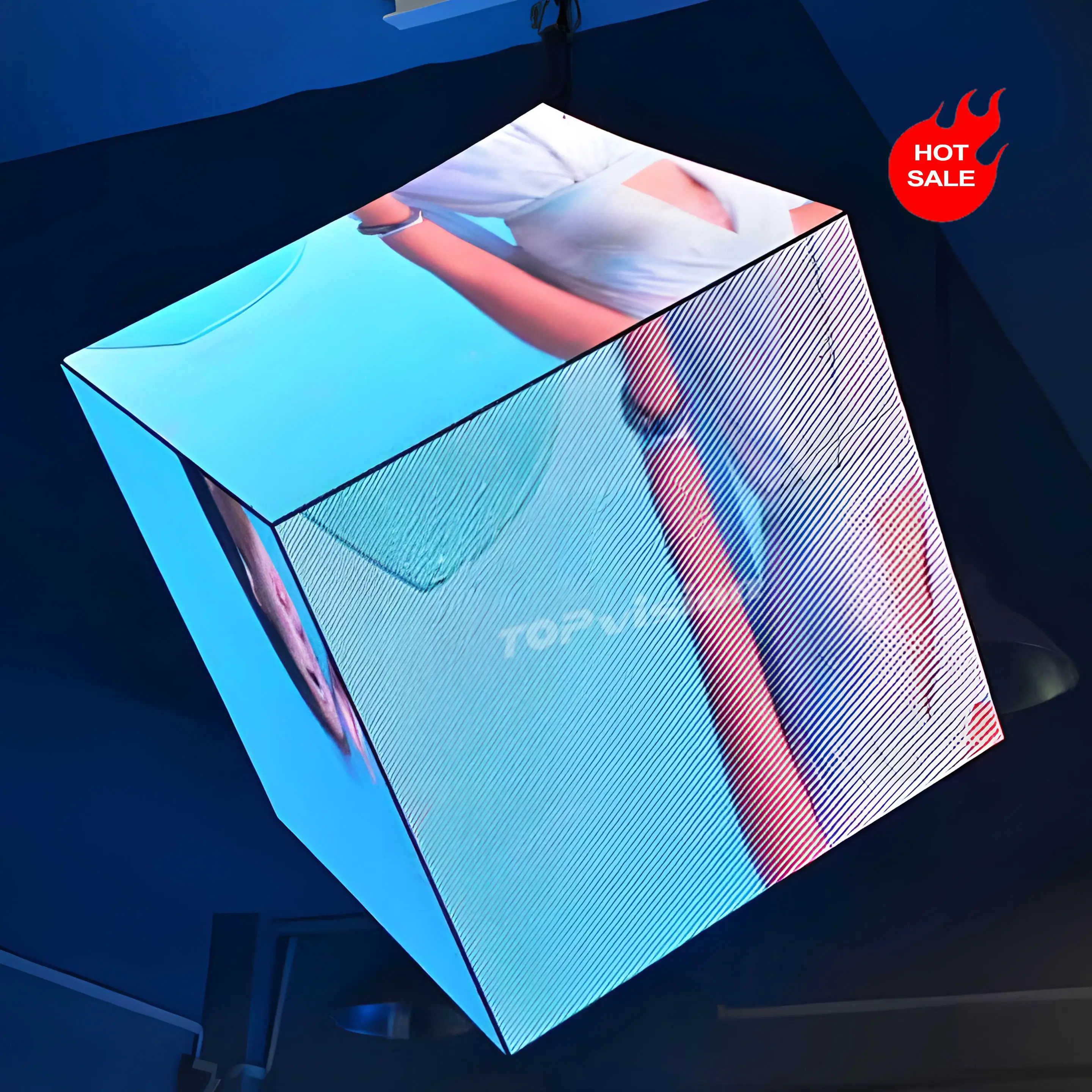 Topvision không dây 4 khuôn mặt 5 khuôn mặt trong nhà ngoài trời quảng cáo ma thuật Cube hình Màn hình p2.5 Led Cube hiển thị