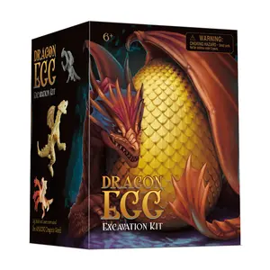 2022 venda quente novo design de produto, história de fadas ouro jumbo grande dragon egg kid kit de escavação