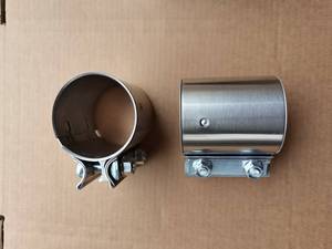 High Quality Metric Stainless Steel Polished <b>Exhaust</b> Sleeve <b>Clamp</b> <b>Exhaust</b> Pipe Coupler Connector Factory Direct Wholesale - Product Image 4