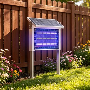 Lampe <span class=keywords><strong>Solaire</strong></span> Anti-Moustiques LED en Aluminium 28W IP44 Batterie 8000mAh Couverture 30-60m² pour Jardins Fermes Terrasses HL-931 - Product Image 4