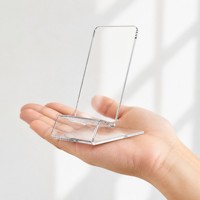 Support de téléphone portable en acrylique transparent personnalisé, écologique, vente en gros, support de téléphone portable