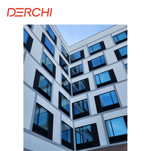 Derchi ระบบอาคารกระจกฉนวนอาคารใช้ในเชิงพาณิชย์ผนังม่านอลูมิเนียมหน้าต่างบานเปิด - Product Image 1