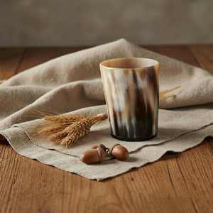 Jarra de Cerveza Hecha a Mano de Cuerno de Búfalo, Taza Rústica Vintage para Beber, Irrompible, Regalo Artesanal para Restaurantes - Product Image 1