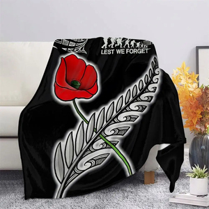 Cobertor Casal Polynesian Tribal Maori Tattoo Australia Canguro Nueva Zelanda Imprimir Oversize Soft Custom Franela Fleece Manta - Product Image 4
