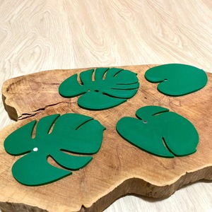 Nouveau Design 3d Imprimé Monstera Coaster Plante Ornement avec Coaster Intégré Feuilles Décor de Plante Moderne - Product Image 6