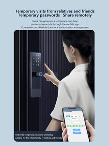 Hot Selling Home Security Digital Electronic Lock Tuya TTlock Smart Fingerprint Smart Locks Door Handle Locks 5050 - Product Image 4