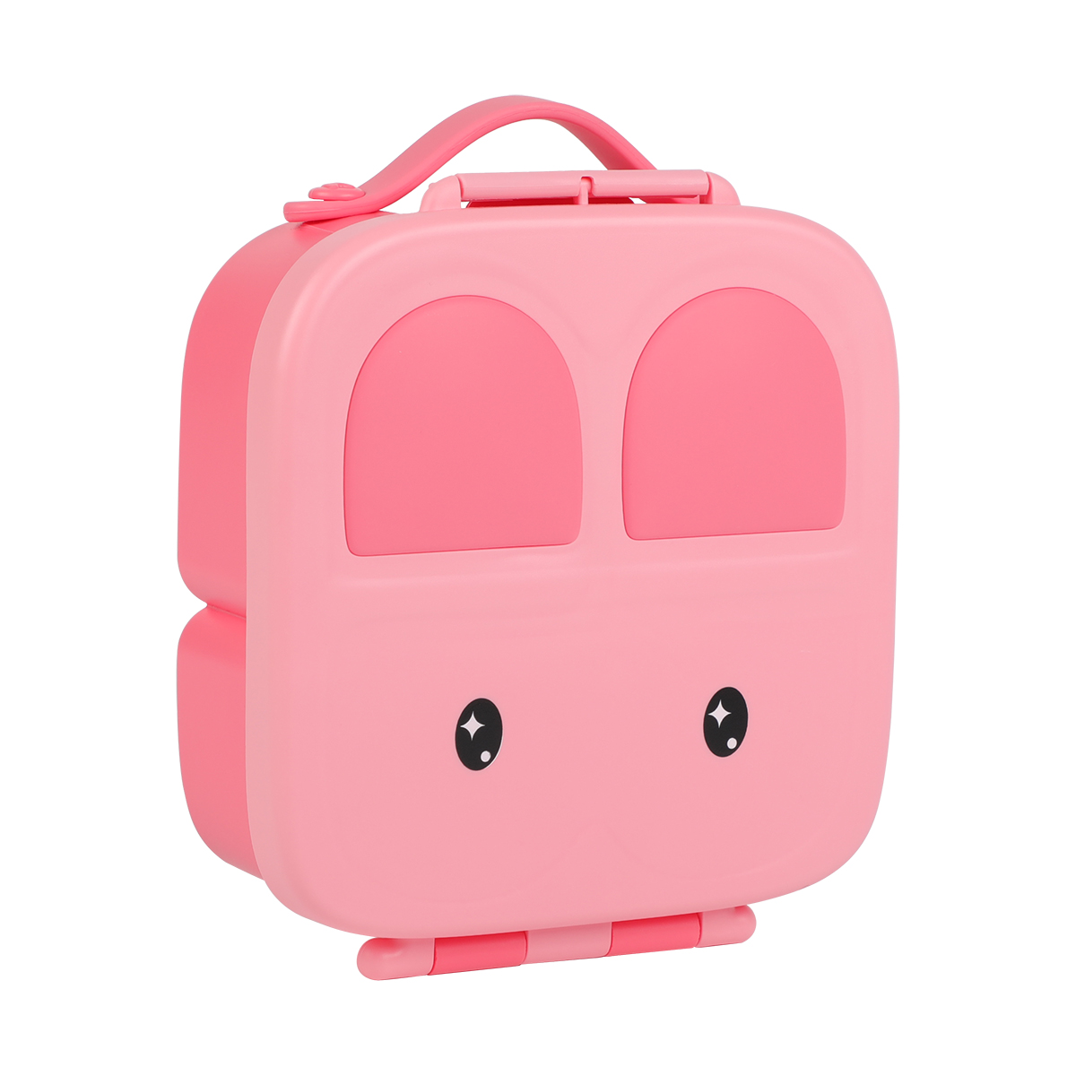 Детский Ланч-бокс в виде милого кролика Bento с 4 отделениями, портативный пластиковый Ланч-бокс без БФА
