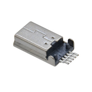 Ngang Mini <span class=keywords><strong>Micro</strong></span> <span class=keywords><strong>USB</strong></span> 2.0 Loại <span class=keywords><strong>B</strong></span> nam nối 5 pin SMT vỏ sắt 90 độ <span class=keywords><strong>SMD</strong></span> mini cắm với vị trí - Product Image 2