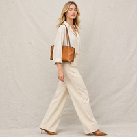 Bolsos de Hombro Elegantes de Cuero Genuino para Mujer, Estilo Vintage, Otoño/Invierno, Dos Correas, Resistentes al Agua, con Cierre, de Lujo 6