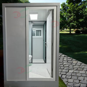 Inodoro prefabricado portátil para exteriores, baño con fregadero, cabina de ducha a precio barato, baño de jardín pequeño - Product Image 1