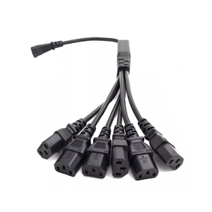 1ft 220V-250V C19 để C14 + C14 Y Splitter cắm điện dây, PDU/up máy chủ C19 cắm để kép C14 Jack chuyển đổi điện cáp - Product Image 3