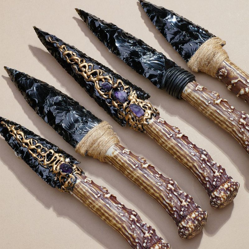 Wholesale Handmade Black Obsidian Ritual Athame