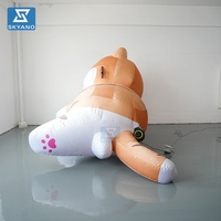 Personnage de dessin animé gonflable de chat mignon, sculpture de dessin animé de personnage animal Sculpture gonflable en peluche