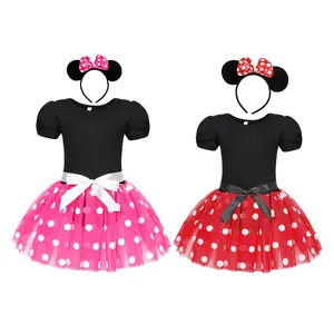 Vestido de tutú de Ballet para niñas, disfraz de Minnie y Mickey de dibujos animados, ropa de fiesta de cumpleaños y Navidad