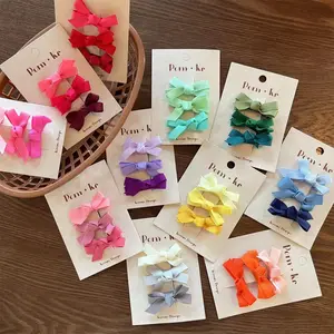 Bebé infantil pequeño lazo para el cabello Clips a presión pequeños pasadores rosas accesorios para el cabello para niños Juego de horquillas para el cabello