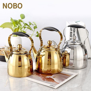 Vàng cắm trại Ấm đun nước thép không gỉ cà phê nồi ấm trà với Infuser cho trà lỏng - Product Image 4