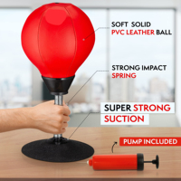 Cadeaux amusants, mini sac de frappe de bureau à ventouse, sac anti-stress de bureau, sac anti-stress avec ventouse