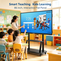 Tableau blanc interactif 75 pouces LCD tactile 20 points 4K UHD avec cadre en aluminium pour salle de réunion