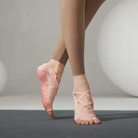 Orteils exposés Yoga cinq doigts chaussettes sangle croisée Yoga Pilates chaussette Studio chaussette pour Yoga & Pilates