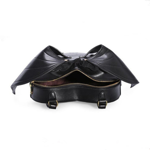 Sac à dos Lolita tendance avec décoration en dentelle, design d'ange noir, sac à dos pour femmes avec ailes de chauve-souris - Product Image 5