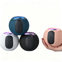Subwoofer Estéreo Inalámbrico de Alto Rendimiento BT 5.3, Mini Bocina de Audio con Forma de Bola, Conexión BT 5.3 TWS para Decoración de Hogar, Oficina y Escritorio