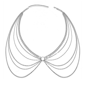 Vente en gros Chaîne de taille pour corps adulte avec strass rétro multicouches à la mode haut de gamme Chaîne de taille pour corps féminin sexy - Product Image 3