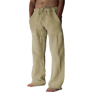 Pantsloosepants pantalons de plage pantalons décontractés avant cordon de serrage rabat poche <span class=keywords><strong>pantalon</strong></span> coton mode hawaii - Product Image 4