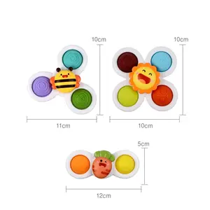 Ventosa Spinner Infant Baby Toy trottola giocattoli sensoriali per i più piccoli, Cute Rotary Windmill Fidget Dimple Bath Toys